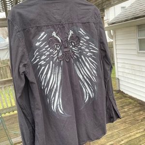 BKE. Mall Goth Harajuku Grunge Button-Up Shirt